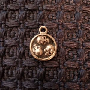 Sterling silver skull charm